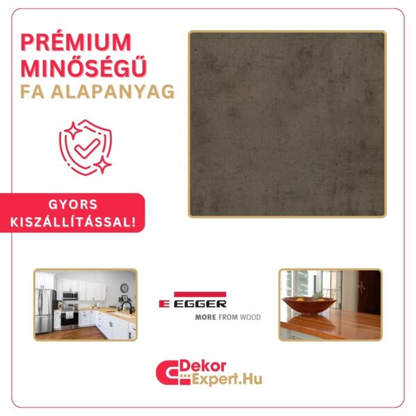 Sötét Szürke Beton Színű - Konyhai Munkalap - Több Méretben 09