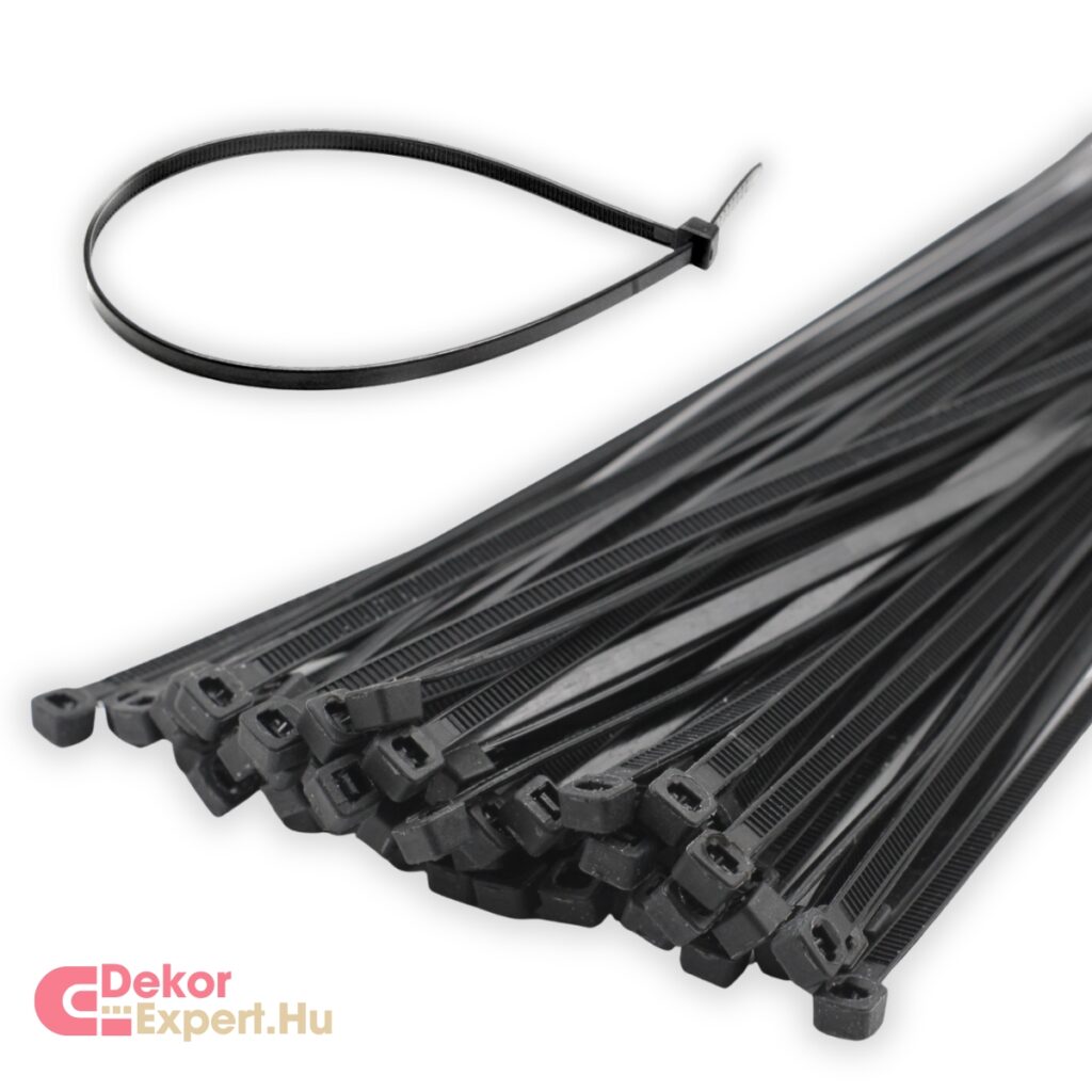Gyorskötöző Nádszövethez, Nádkerítés Rögzítésre 3 Műanyag Gyorskötöző Fekete 04